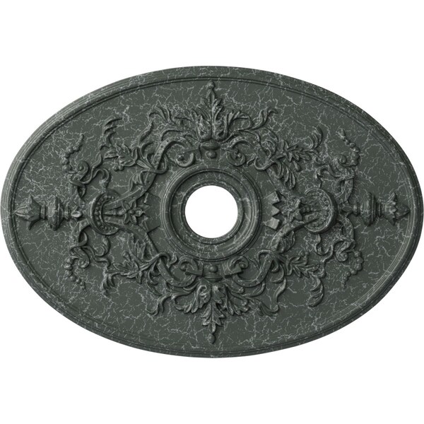 Ekena Millwork Alexa Medallion (Canopies up to 5 5/8"), 30 3/4"W x 21 1/4"H x 3 7/8"ID x 1 5/8"P, Athenian Green CM21X30ALAGC - main